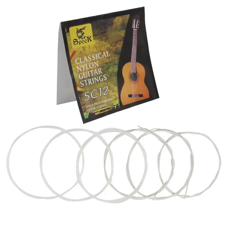 6pcs/set S C12 Guitar Six Strings Nylon Silver Plating Set Super Light for Acoustic Classic Guitar  Acoustic Guitar Strings