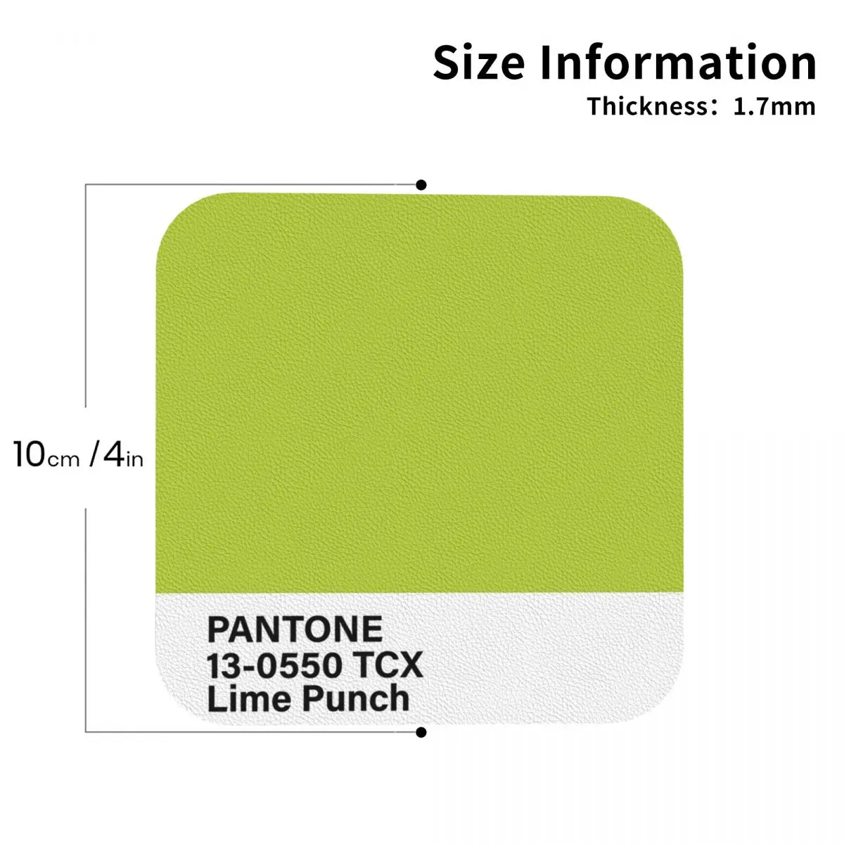 Pantone 13-0550 TCX Lime Punch Coasters Kitchen Placemats  Insulation Cup Coffee Mats For Decor Home Tableware Pads Set of 4