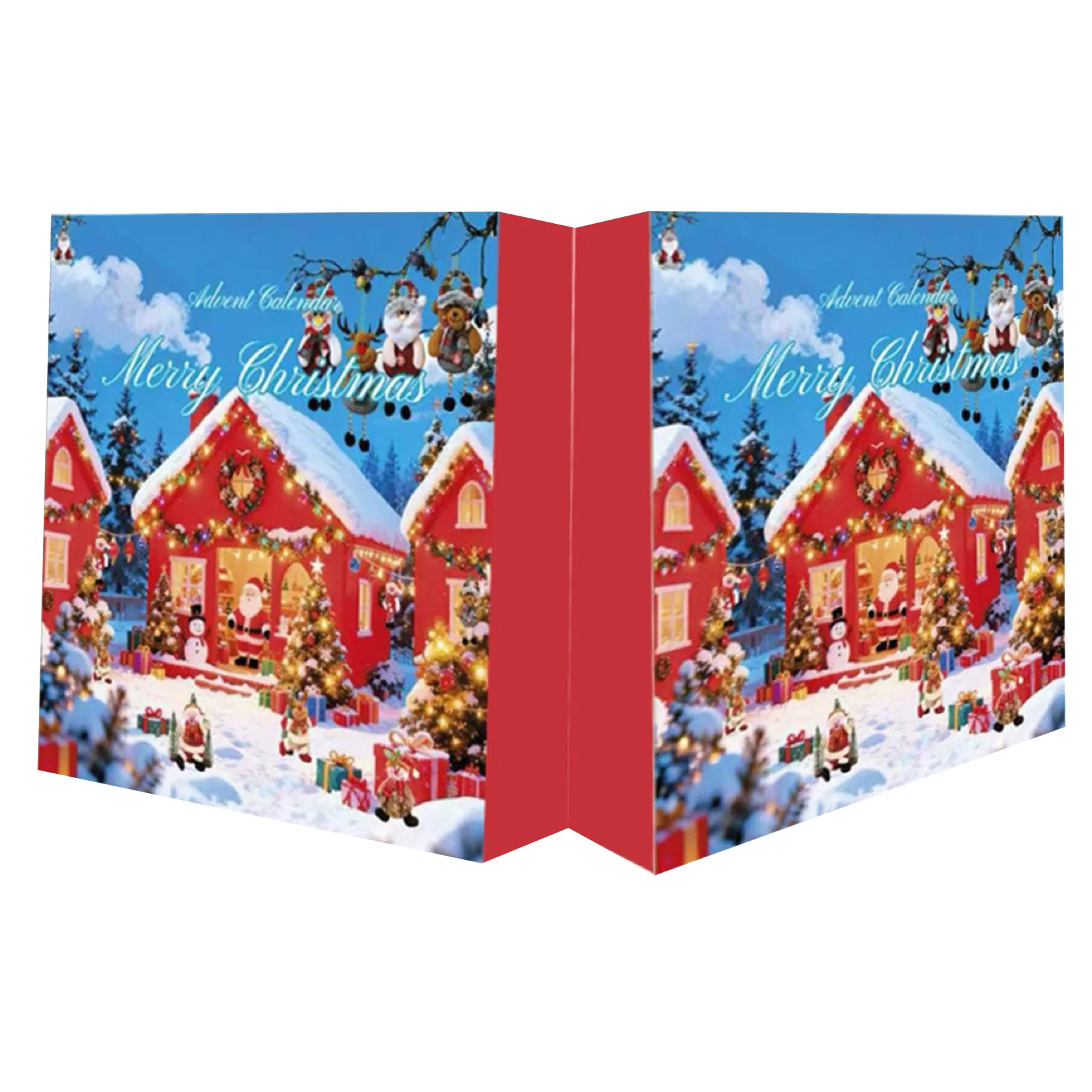 2025 أطفال عيد الميلاد العد التنازلي لطيف الاكريليك صندوق معلق للعائلة والأصدقاء شجرة عيد الميلاد الشنق عرض لوازم عيد الميلاد #1