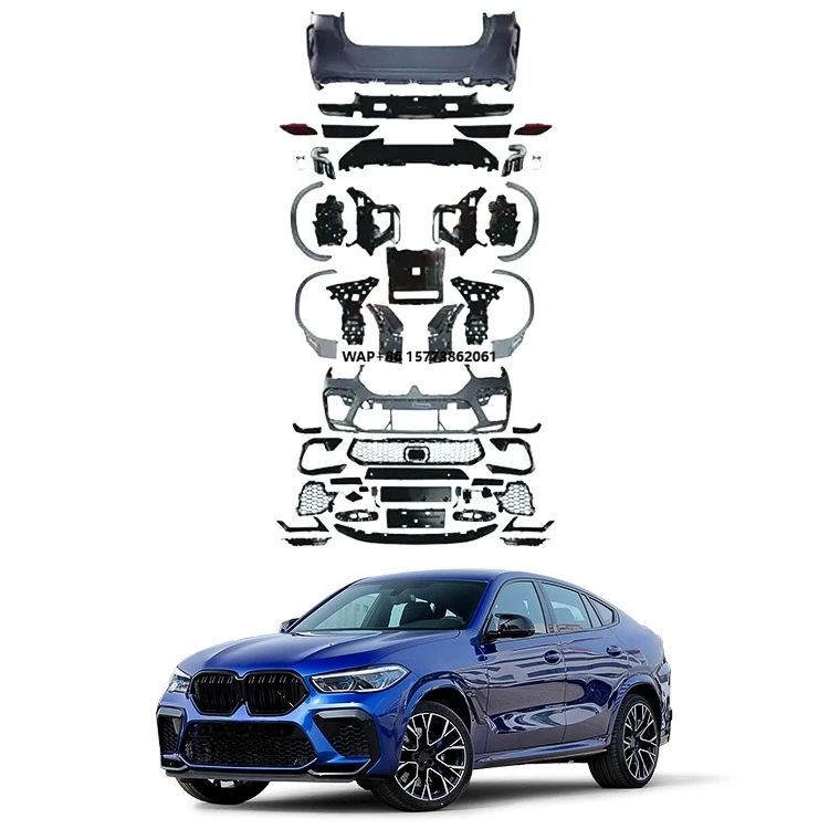 Body Kit for X6 G06 Upgrade to X6M Style Body Kit with Front Rear Bumper Spoiler Side Skirts  Fenders Front Lip Diffuser