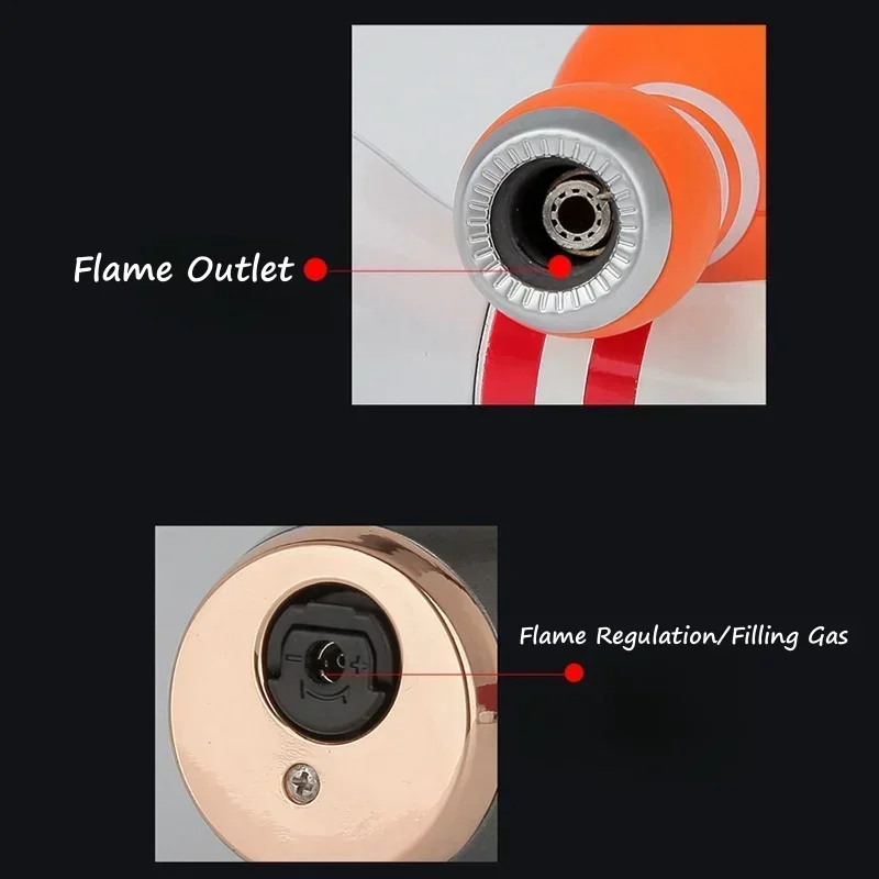 Bowling Windproof Torch Metal Lighter Outdoor Inflatable Butane Blue Flame Spray torch lighter refillable Interesting - Detail 1