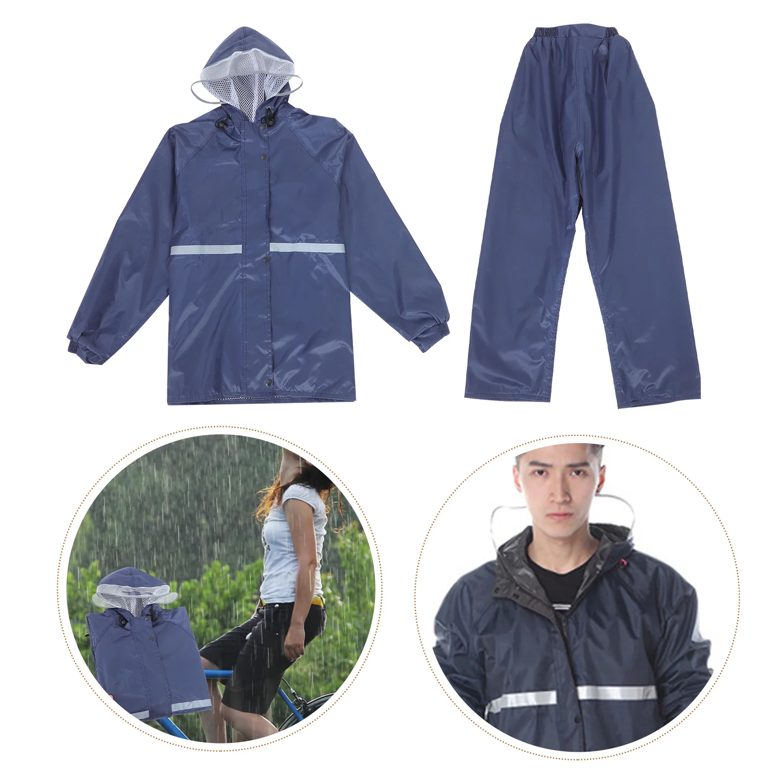 

Heavy Duty Waterproof Double Layer Rain Suits For Men Women Outdoor Rain Gear Motorcycle Raincoat Pants Cycling Hiking Camping