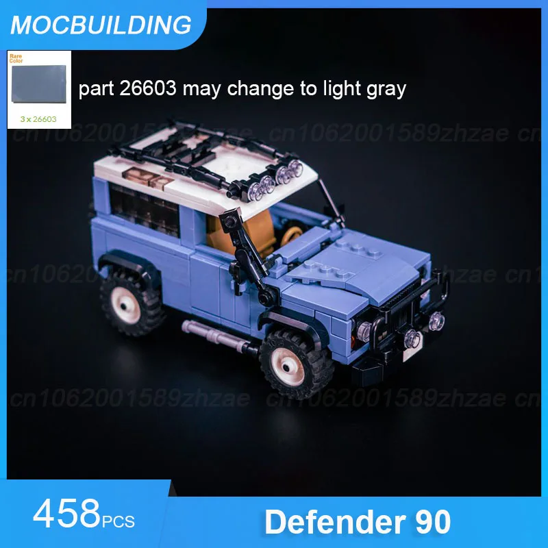 MOC Bouwstenen Defender 90 Auto Model DIY Monteren Bakstenen Transport Educatief Creatief Speelgoed Collectie Geschenken 458 STKS