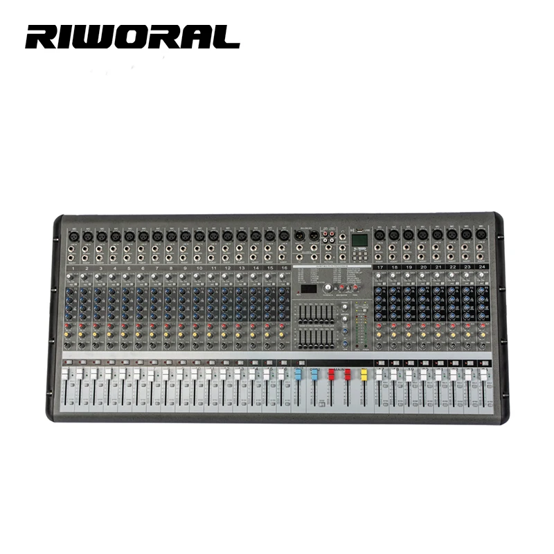 PMR2460 professional 24 channel 650w*2 mixer usb interface controller professional digital echo mixer power amplifier