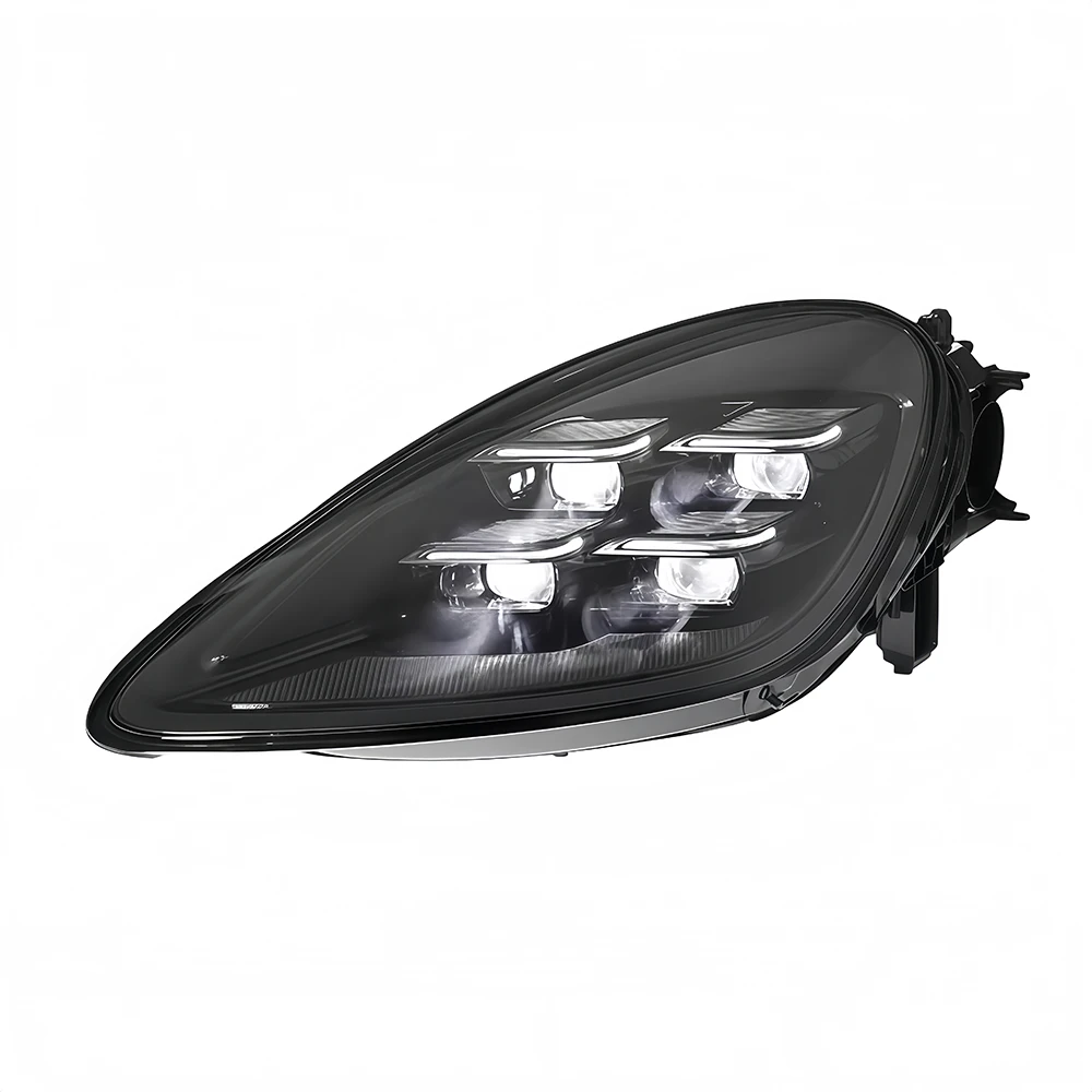 Car Light For Porsche Cayenne 2011-2023 LED Auto Headlight Assembly Upgrade The Newest Style Crystal Projector 4 Lens Front Lamp