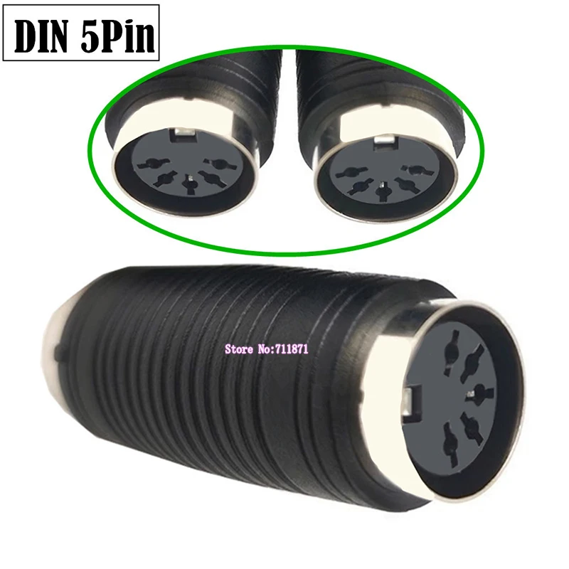 5Pin أنثى إلى أنثى DIN MIDI محول موصل 5 دبوس DIN موصل سالب 5 حفرة ميدي DIN أنثى تمديد مأخذ توصيل محول التوصيل