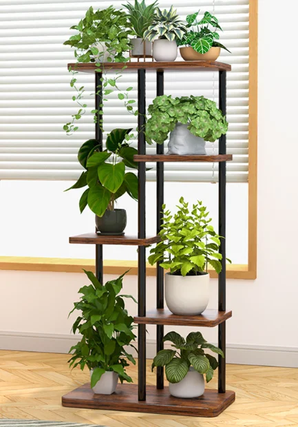 Multi‑Tier Metal Wood Plant Stand Indoor Corner Flower Shelf Display Rack for Multiple Potted Plants Home Garden Balcony Decor - view 5