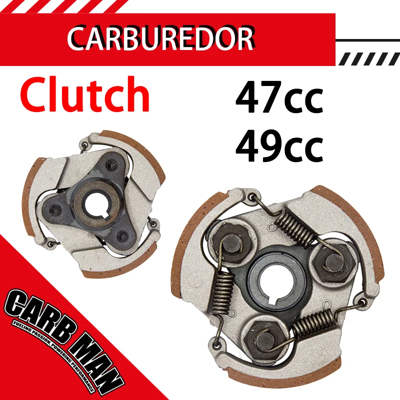 47cc 49cc Minimoto 3 Shoe Spring Centrifugal Clutch Pads Springs 2 Stroke 47cc 49cc Engine Pocket Bike Mini Dirt Bike Quad ATV