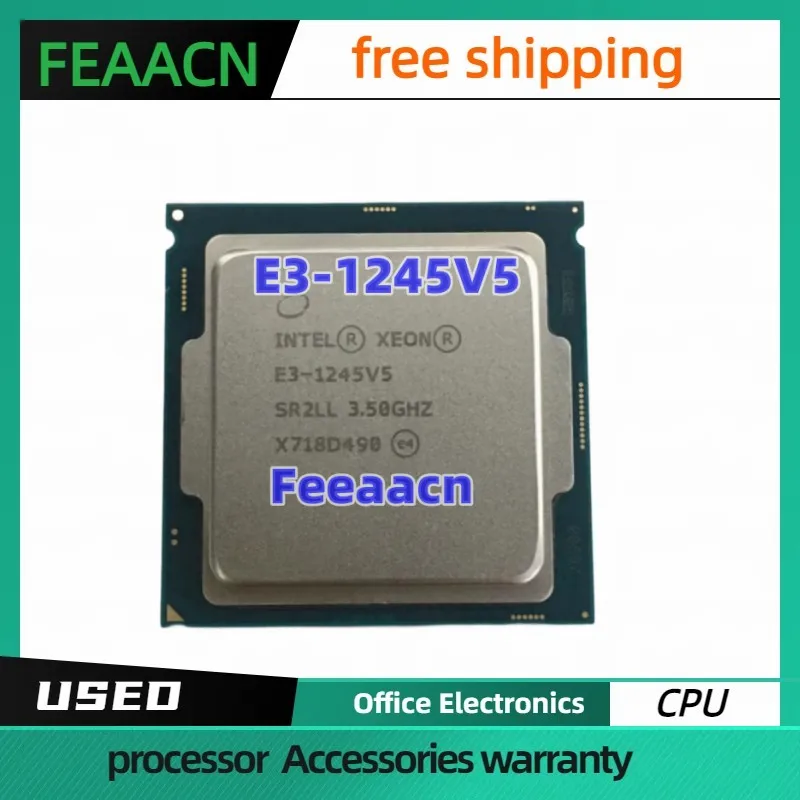 Processador Intel xeon e3-1245v5, e3 1245v5, 3.5 ghz, 80w, lga 1151, 14nm, e3 1245 v5