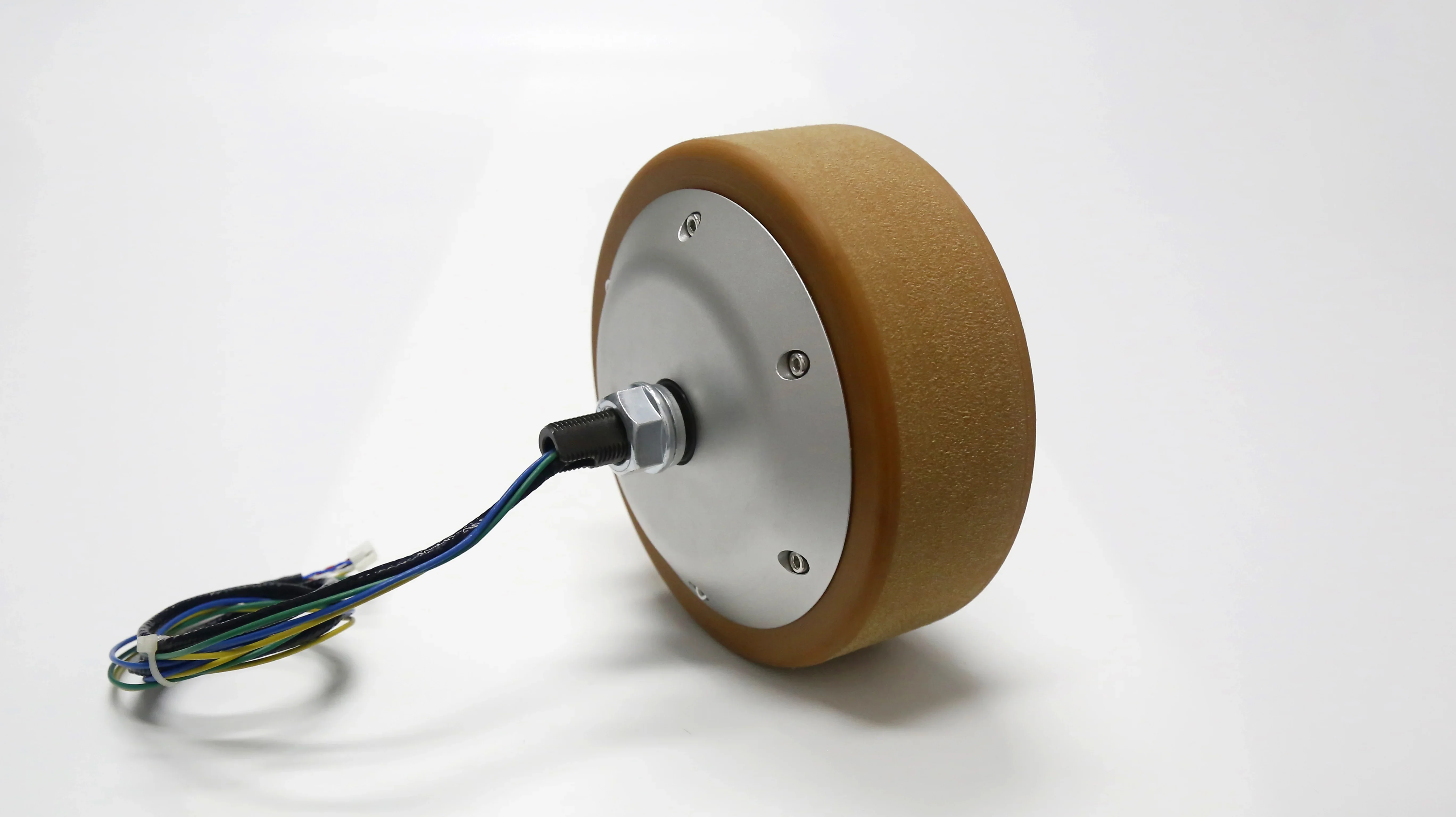 ZLTECH 6.5inch 500W 48V 260RPM 200kg Max 21N.m Waterproof 14bit Encoder DC Wheel Hub Motor With PU Tire For Mobile Robot