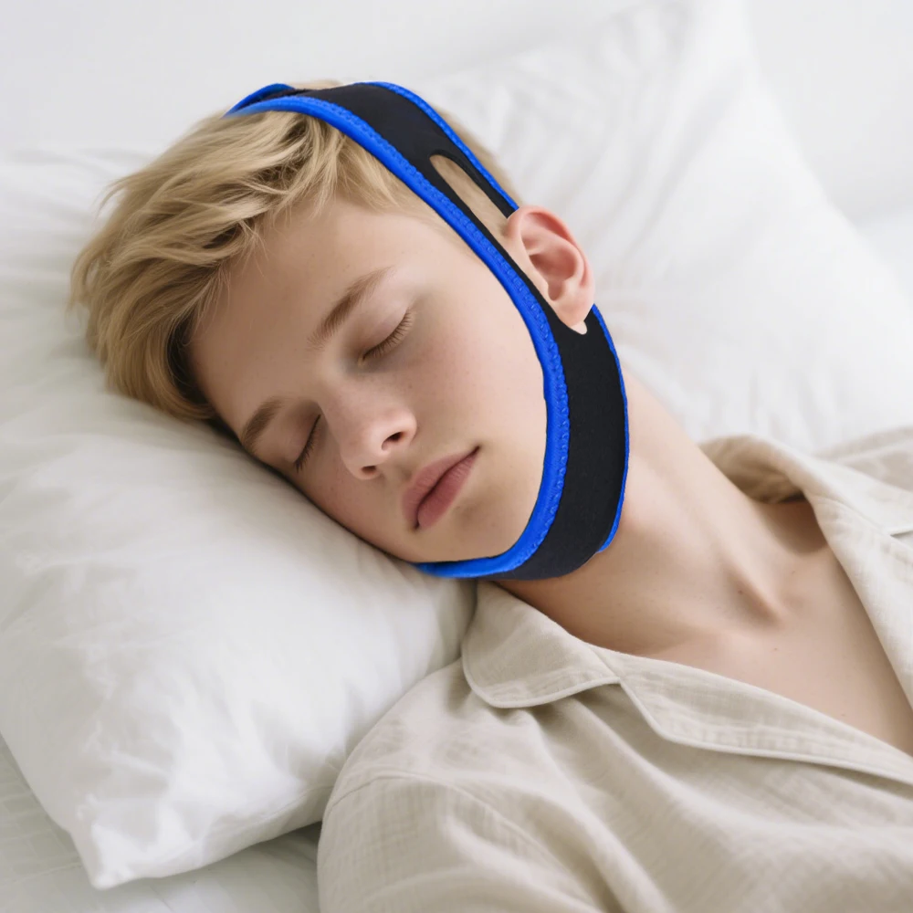 

Регулируемый ремень от храпа CPAP, поддерживающий подбородок, для предотвращения храпа и апноэ сна, медицинские средства для улучшения сна