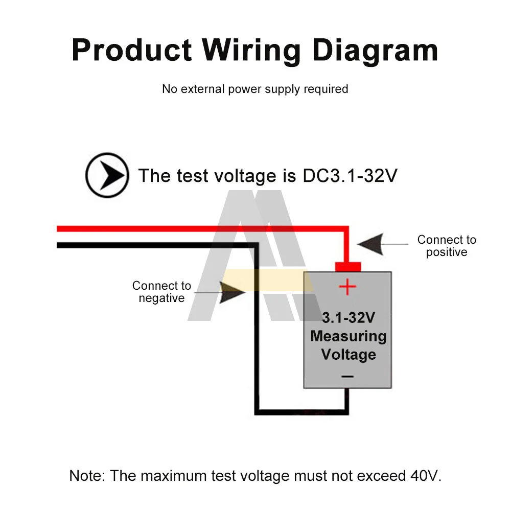 0.36Inch Led Voltmeter Dc 0-100V Voltage Meter Voor Motrocycle Auto Volt Batterij 3 Bit 2 /3 Draad 3.7-32V Capaciteit Tester 5V 12V 24