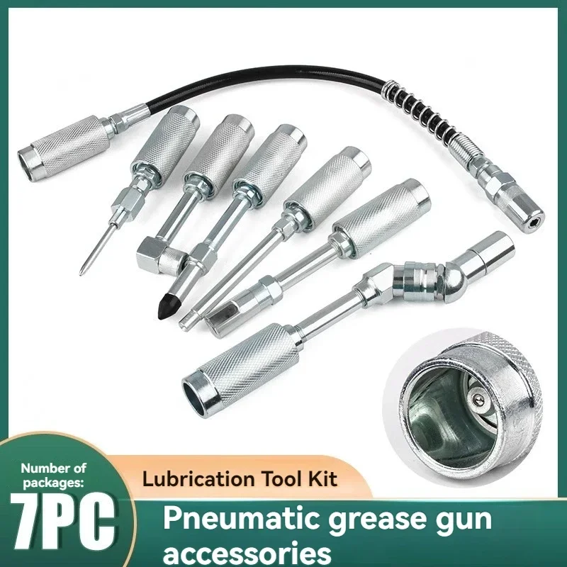 

New Grease Gun Lubrication Tool Seven Accessories Assembly Tool Maintenance Set