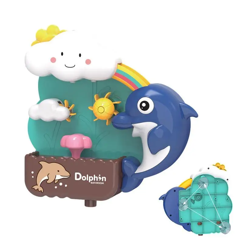 

Fountain Toy Cartoon Dolphin Bath Fountain Toy Bathtub Decoration For Children's Playground Water Park Kindergarten Bathroom