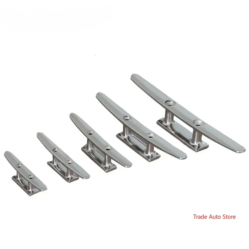1Pc 4 5 6 8 Inch Combo Mooring Cleat 2 Hole 316 Stainless Steel Polished For Marine Boat Deck Rope Tie Yacht Set Kit