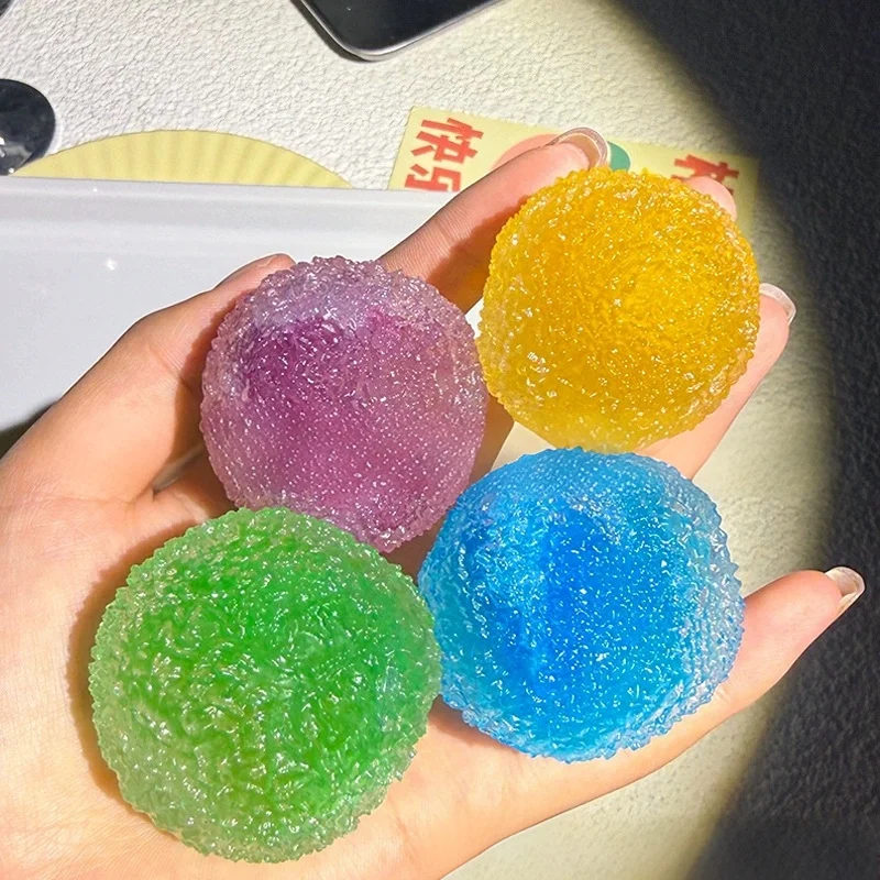 Squishy Ice Noisy Ball Maltose Sensory Fidgets Toy Soft No rebound Squeeze Anti-Stress Toy Adults Hand Exercise Squeeze Toys