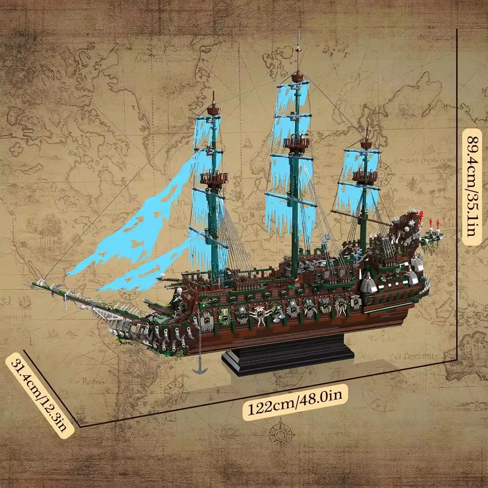 Nuovo Arrivo Anime 13218 Nave Pirata L'Olandese Volante Set di Blocchi da Costruzione MOC Giocattoli per Bambini Puzzle Regalo di Natale