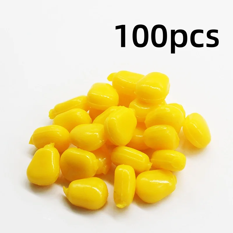 Silicone Corn  Soft Bait 100pcs Floating Water Corn Carp Fishing Lures With The Smell Of Artificial Rubber Baits Fake Bait image 2