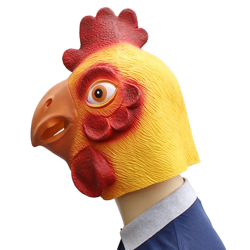 Funny Rooster Mask Halloween Full Face Latex Costume for Masquerade Party Carnival Dance Festival Cosplay Men Women