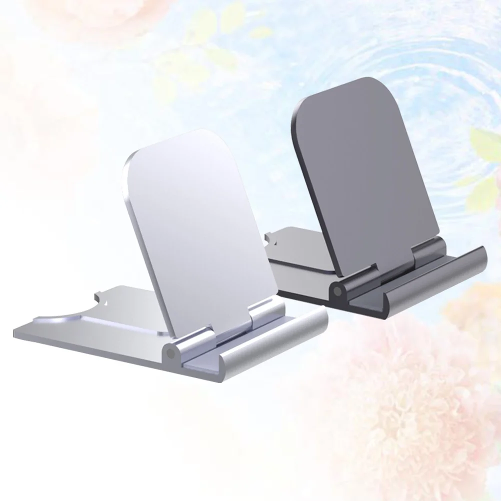 2Pcs Foldable Phone Holder Multi-Angle Desktop Stand Lightweight Portable Phone Support for Smartphones Tablets Mp5 Video