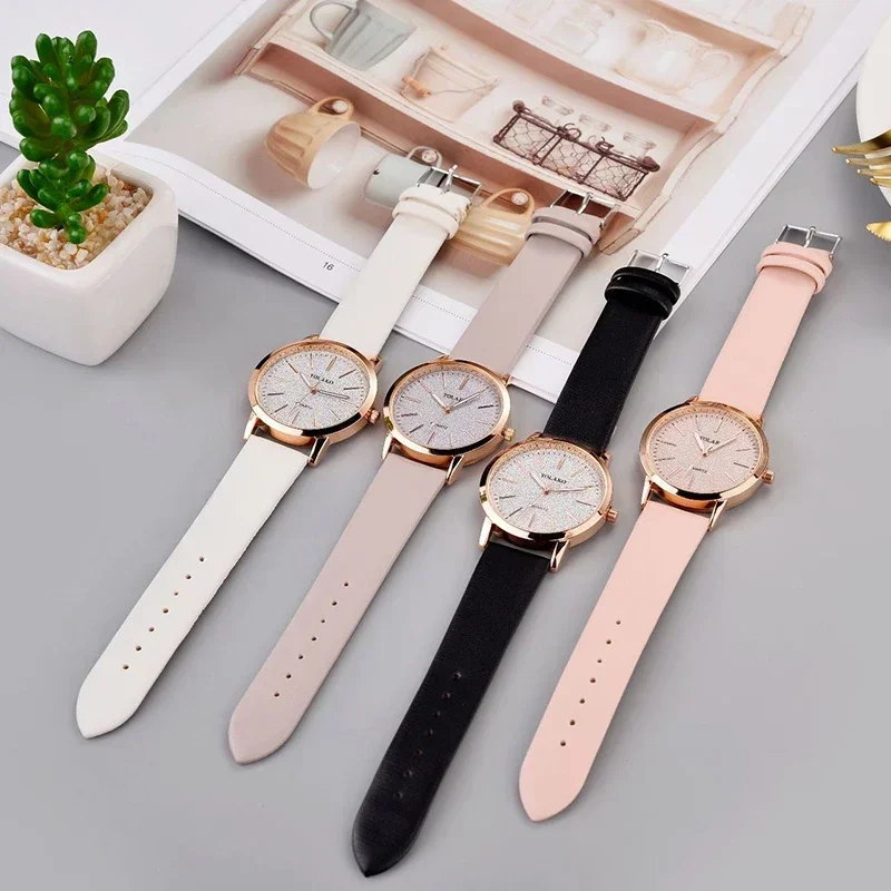 Women Quartz Watch Explosive Fashion Atmosphere Elegant Full Star Women\'s Watch Large Round Dial Quartz Wristwatches Reloj Mujer