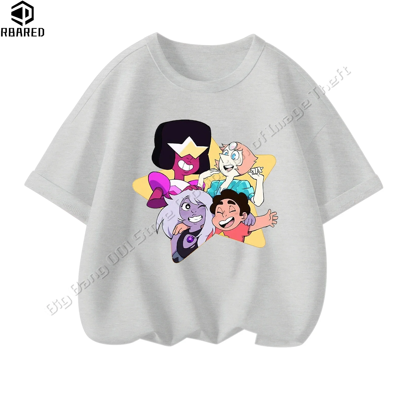 Steven Universe 2024 Summer Children's T-shirt Trend Brand 100% Cotton Kids Clothes Popular Tops Stitch Clothes Child Girl Top