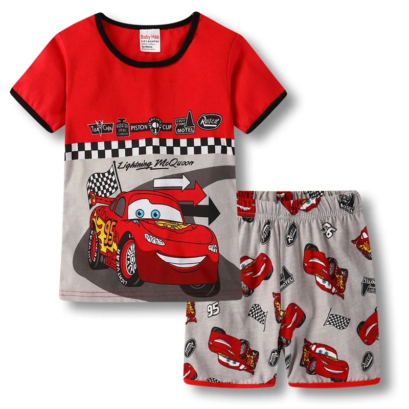 

Summer Children's Clothing Sets Boys 95 Cars McQueen Cartoon Sleepwear Clothes Kids Pajamas Set Cotton Pyjamas