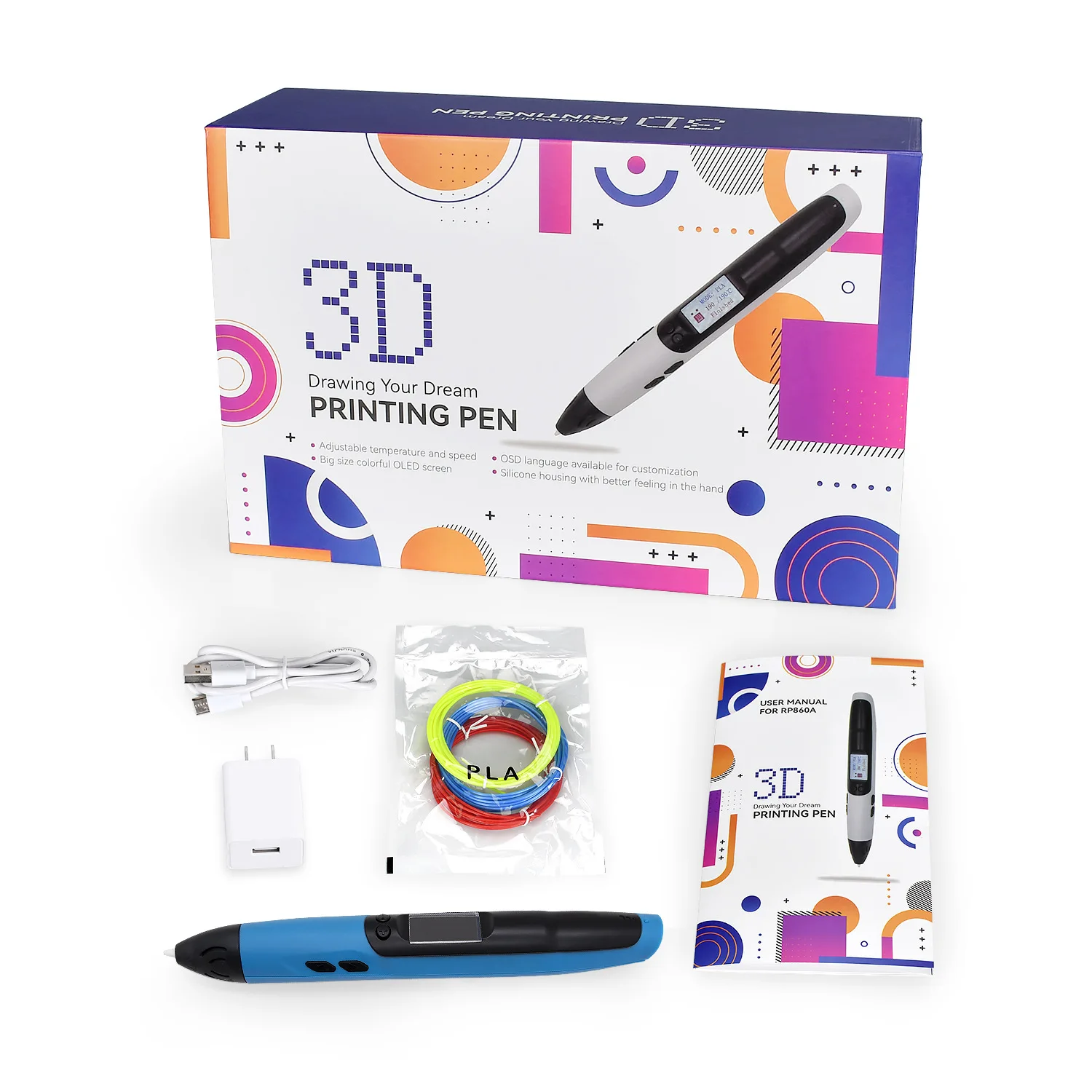 Nuova pittura per bambini penna Graffiti 3D penna da stampa 3D penne 3D intelligenti giocattoli fai da te pittura penna da stampa regalo per bambini