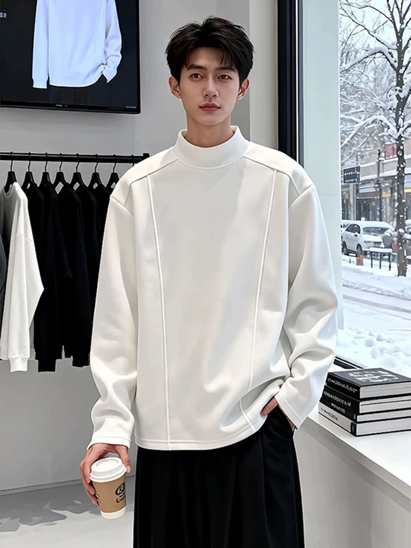 Men's White F-High …