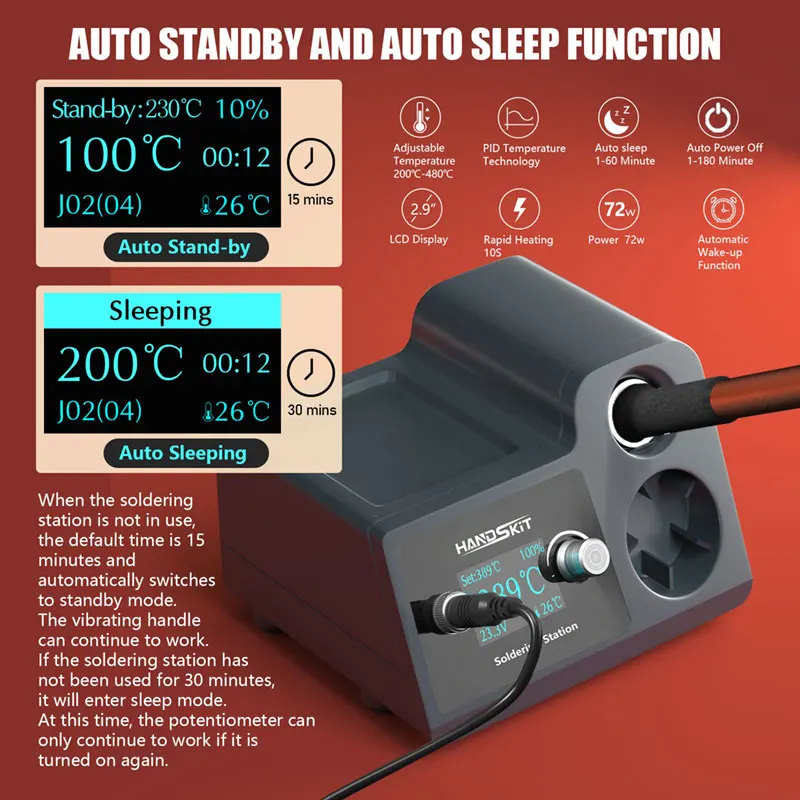 T12 Soldering Station OLED Digital Adjustment Auto Sleep 1s-6s Quick Heating Micro Electronic Repair Welding Tools