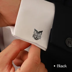 Wholesale Fashion Cufflinks Beautiful Stainless Steel Owl Pattern Wedding Gift for Father and Husband