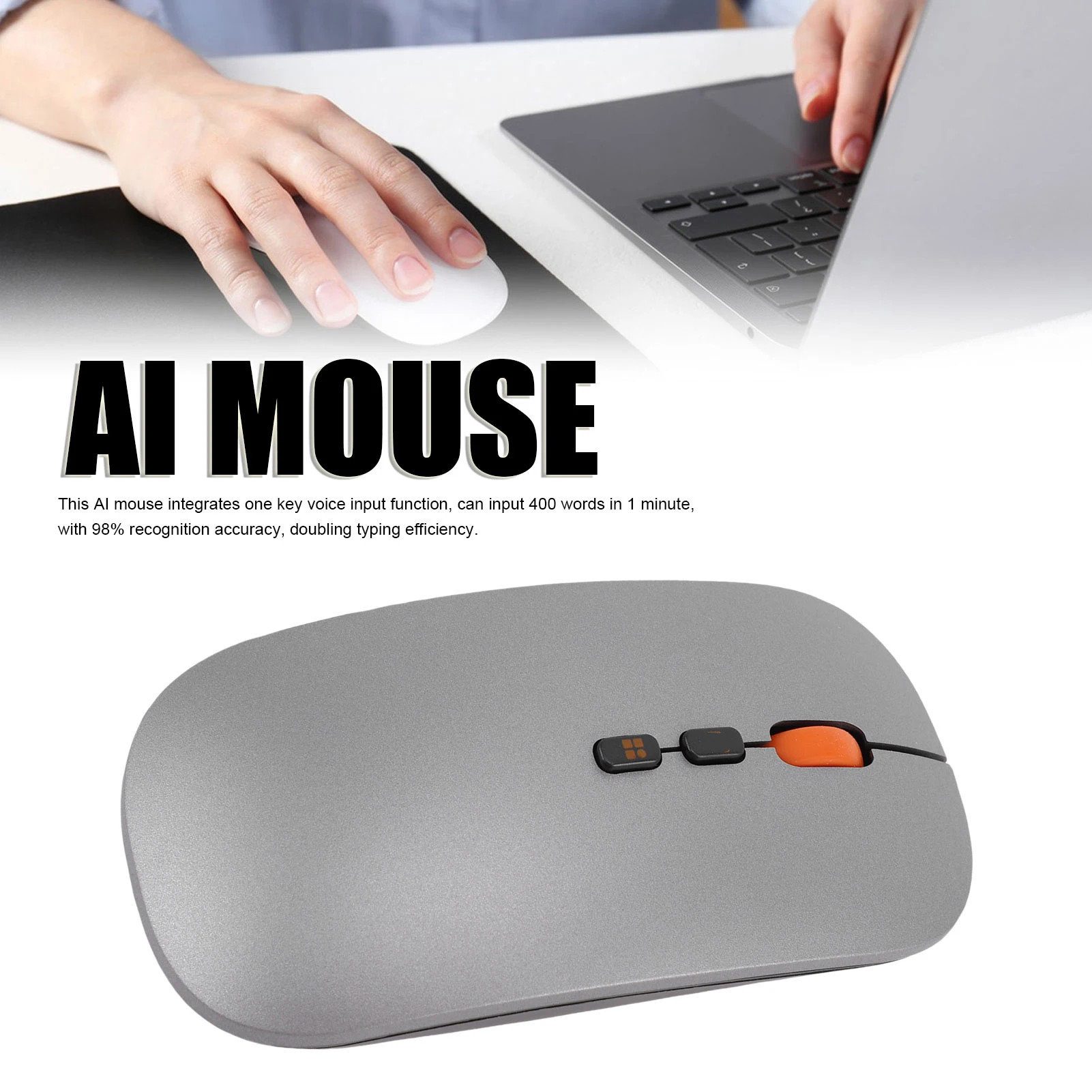 AI Mouse Smart Writing Voice Typing Translation  Rechargeable Voice Control Mouse Translation Mouse Voice Typing Mouse