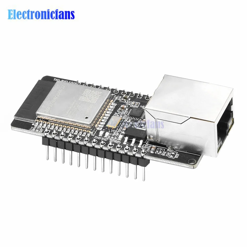 Imagem -02 - Módulo Placa de Desenvolvimento sem Fio Porta Serial Embutida para Ethernet Wi-fi bt Esp32-wroom32 Wt32-eth01