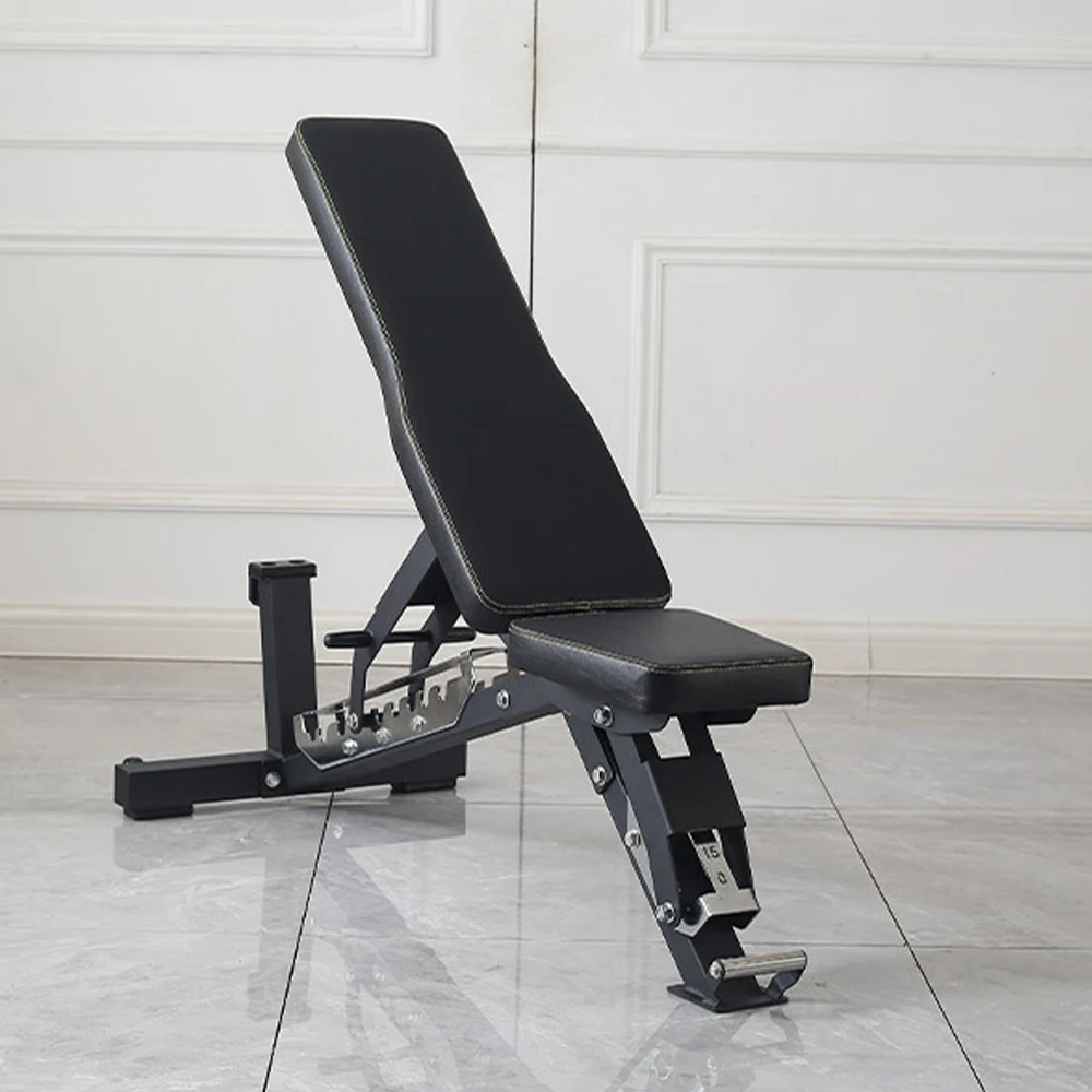 مقاعد دمبل مسطحة تجارية قابلة للطي وقابلة للتعديل في صالة الألعاب الرياضية المنزلية ومقعد فولاذي مريح لتدريب اللياقة البدنية في الجسم