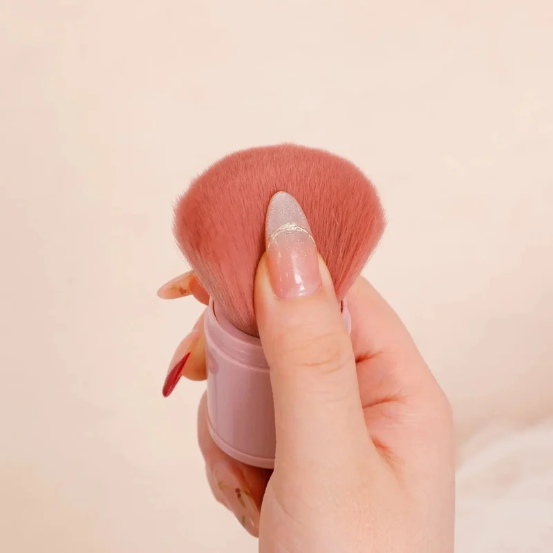 Wholesale high-quality mushroom-shaped flat-head makeup brushes Automatic color changing function Pink Black Gold Concealer