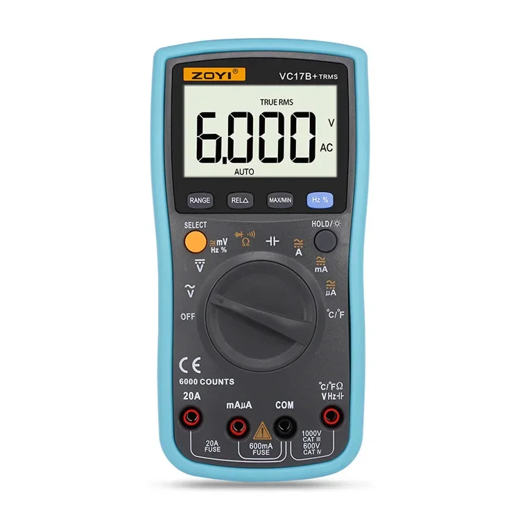 

ZOYI VC17B+ Digital Multimeter 6000 Counts Multimetro Multitester Digital Profesional Transistor Capacitor Tester lcr esrmeter