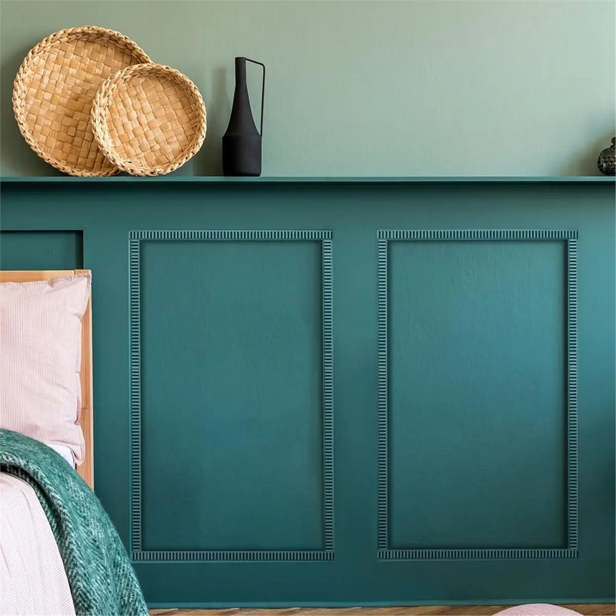 Lively- 12 Pcs Unfinished 3D Decorative Wood Trim Molding 15.75inch Decorative Wood Molding Cute DIY Trim for Home Wall Cabinet