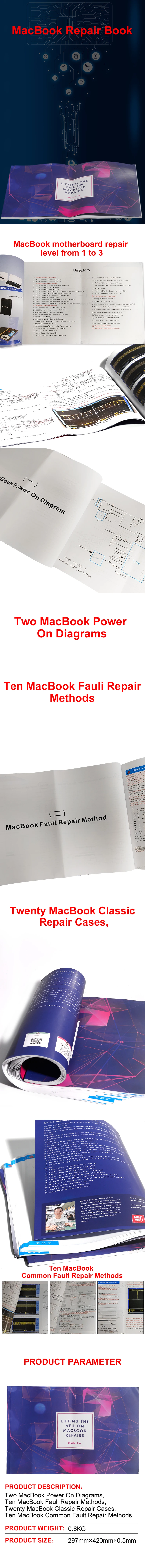 For MacBook Repair English Book For Macbook T2 Chip Motherboard Course Repair Books