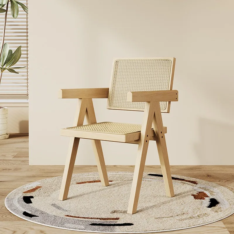 joylive-solid-wood-dining-chairs-nordic-vintage-chairs-casual-backrest-with-armrests-k-chairs-home-rattan-chairs-chandigarh