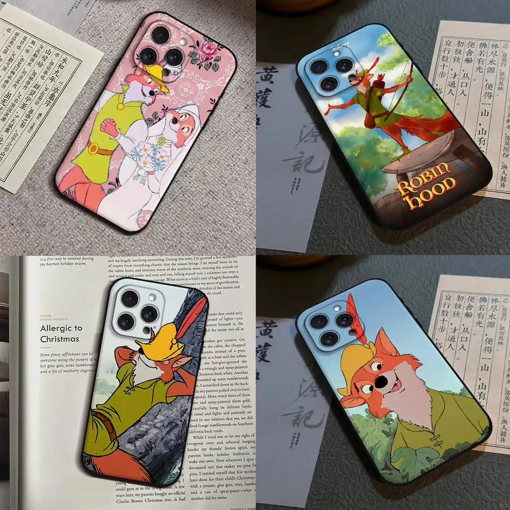 R-Robin Hood Handyhülle für iPhone 17 16 15 14 13 12 11 X XR XS Plus Pro Max Mini Weiche Schwarze Schutzhülle
