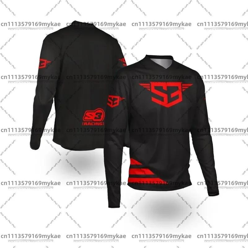S3 Parts Enduro Long Sleeve Jersey for Motocross Downhill Mountain Bike BMX - DH MTB Shirt