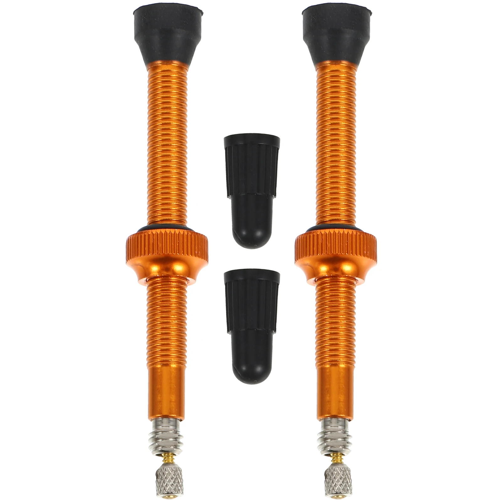 

Tubeless Copper Tubeless Valves Stems Rod Aluminum Accessory Bike Tire Valves Stems Cap Orange Bike Tire Accessory