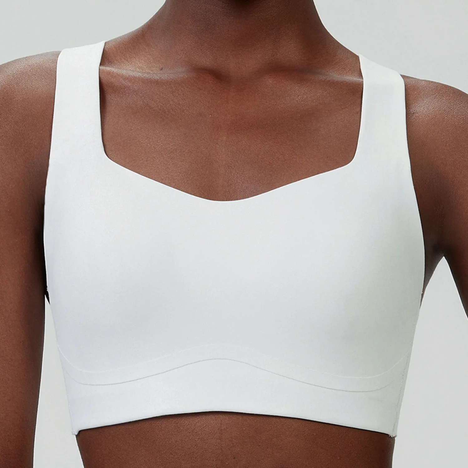 Women High‑Support Sports Bra Hollow Cutout Racerback Adjustable Back Hook Padded Sport Bra for Yoga Pilates Gym Running Workout