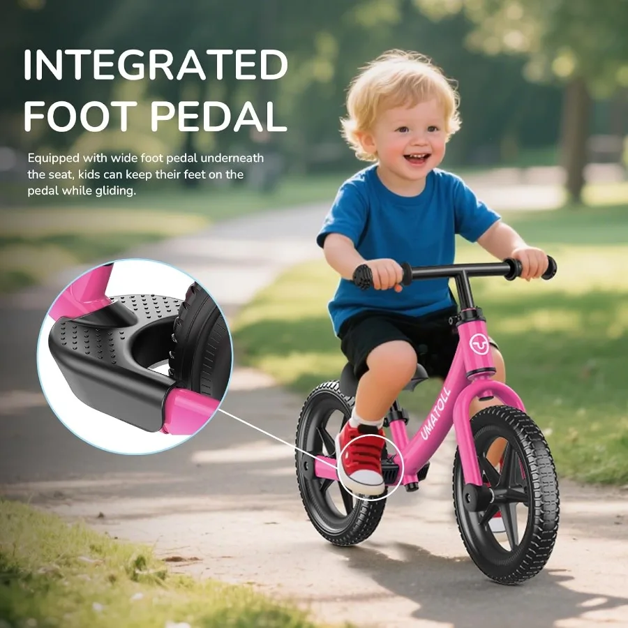 Bicicleta de equilíbrio para crianças de 2 anos, brinquedo para 18 meses a 5 anos, ajuste sem ferramentas, presentes de aniversário para meninos e meninas de 2 a 3 anos