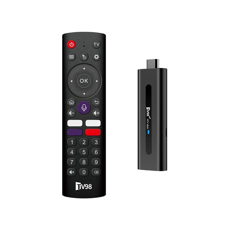 

New TV98 PRO ATV Android 13 8K Set Top Box TV BOX H313 Dual Band WIFI Voice Remote Control TV BOX,2+16G