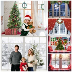 Merry Christmas Photography Backdrop Winter Window Home Decor Baby Shower Family Party Background Kids Photo Studio Props