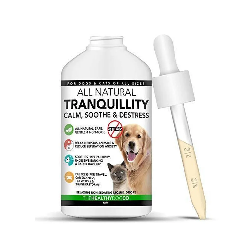 

Tranquillity Drops For Dog And Cat, Calm, Soothe, Anxiety Stress Relief from Loud Noises, 100ml