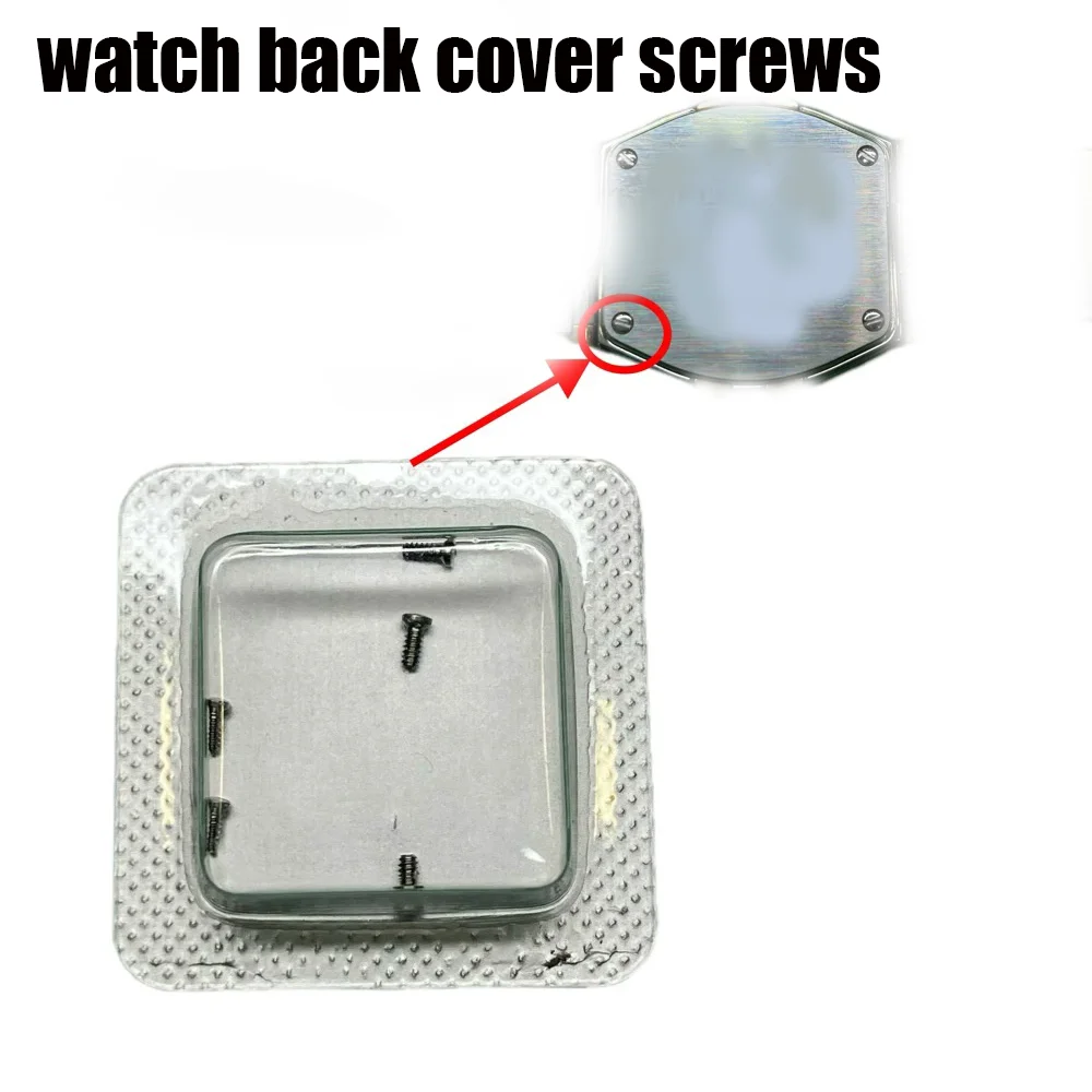 إكسسوارات الساعة مسامير الغطاء السفلي جميع مسامير الرأس المسطحة من الفولاذ 1.5 * 1.0 * 2.6 مم مسامير الغطاء الخلفي للساعة #5