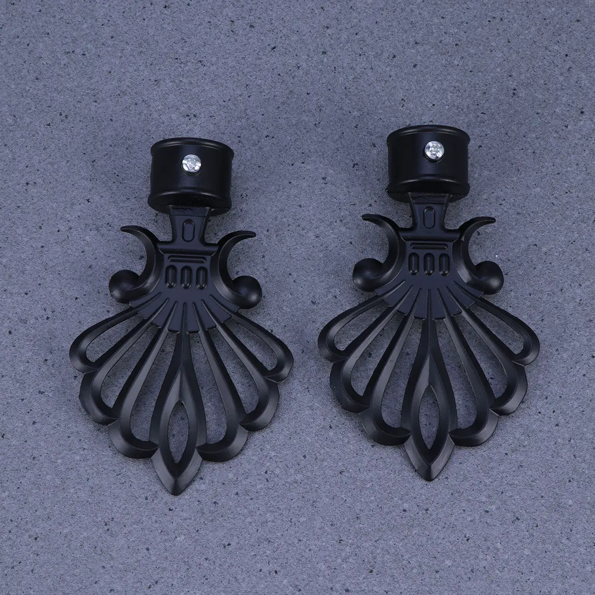 1Pair Aluminum Alloy Curtain Rod Ends Heads for 28Mm Rods Scratch Resistant Wear Resistant Shiny Surface Modern Decorative Metal