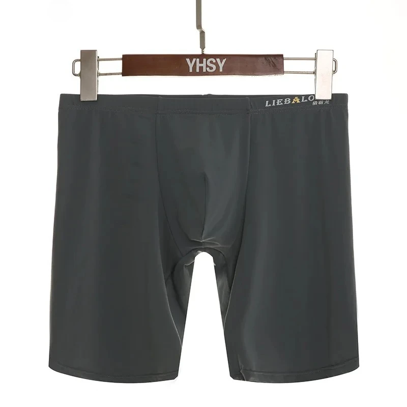 

Men Trunk Long Leg Boxershorts Pouch Underwear Ice Silk Breathable Panties Wear-Resistant Boxer Shorts Sports Fitness Underpants